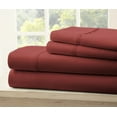 thumbnail image 2 of Becky Cameron Plain Microfiber Sheet Set, Queen, Red, 2 of 3