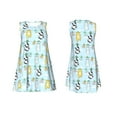 thumbnail image 7 of Naloa Cartoon Cat Print Women's Summer Spring Casual Beach Sundress,Vacation Sleeveless Tank Crewneck Loose Dresses, 7 of 7