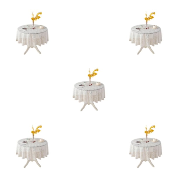 Mantel Injueey Elegante y Fácil de Mantener Cubierta de Flor Circular 220 cm