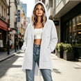 thumbnail image 7 of Stralyhd Women's Zip Up Hoodies Oversized Long Tunic Sweatshirts Casual Long Sleeve Holiday Gift 2026 Fall Hoodie Jacket Coat White L, 7 of 7
