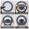 thumbnail image 4 of MesaSe 6 Piece Plush Car Accessories Set Plush Steering Wheel Cover Soft Fuzz Handbrake Gear Shift Cover Bling Mirror Ornament, 4 of 8