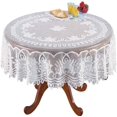thumbnail image 1 of Mantel rectangular de encaje blanco vintage XCF 180 cm, 1 of 4