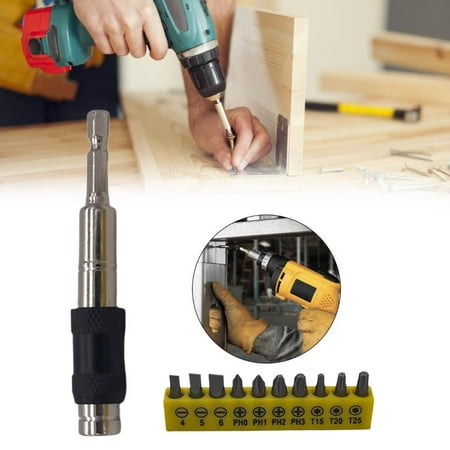 

TureClos Hex Shank Magnetic Bit Holder Tip Drill Screw Tool Electric Drill Screwdriver Extension Rod