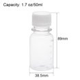 thumbnail image 2 of Botella de reactivo de boca pequeña de plástico Uxcell de 1.7 oz/50ml, paquete de 5, 2 of 5