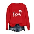 thumbnail image 4 of FAWUUDO Valentines Sweatshirt Women: Love Heart Graphic Hoodie Long Sleeve Shirt Lovers Gift Pullover Top, 4 of 7