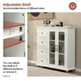 thumbnail image 6 of Costway Buffet Sideboard Table Kitchen Storage Cabinet w/ Drawers & Doors White, 6 of 10