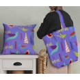 thumbnail image 5 of Soimoi Purple Rayon Crepe Fabric Text & Bird Artistic Print Fabric by Yard 46 Inch Wide, 5 of 5