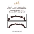 thumbnail image 4 of Amberalia Baltic Amber 2" extension for Necklace or bracelet- - for twist clasp necklaces only -Raw Cherry, 4 of 6