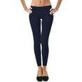 thumbnail image 4 of Leggings for Women | Comfy Cotton Leggings w/ Elastic Comfort Waist -Mato & Hash, 4 of 4