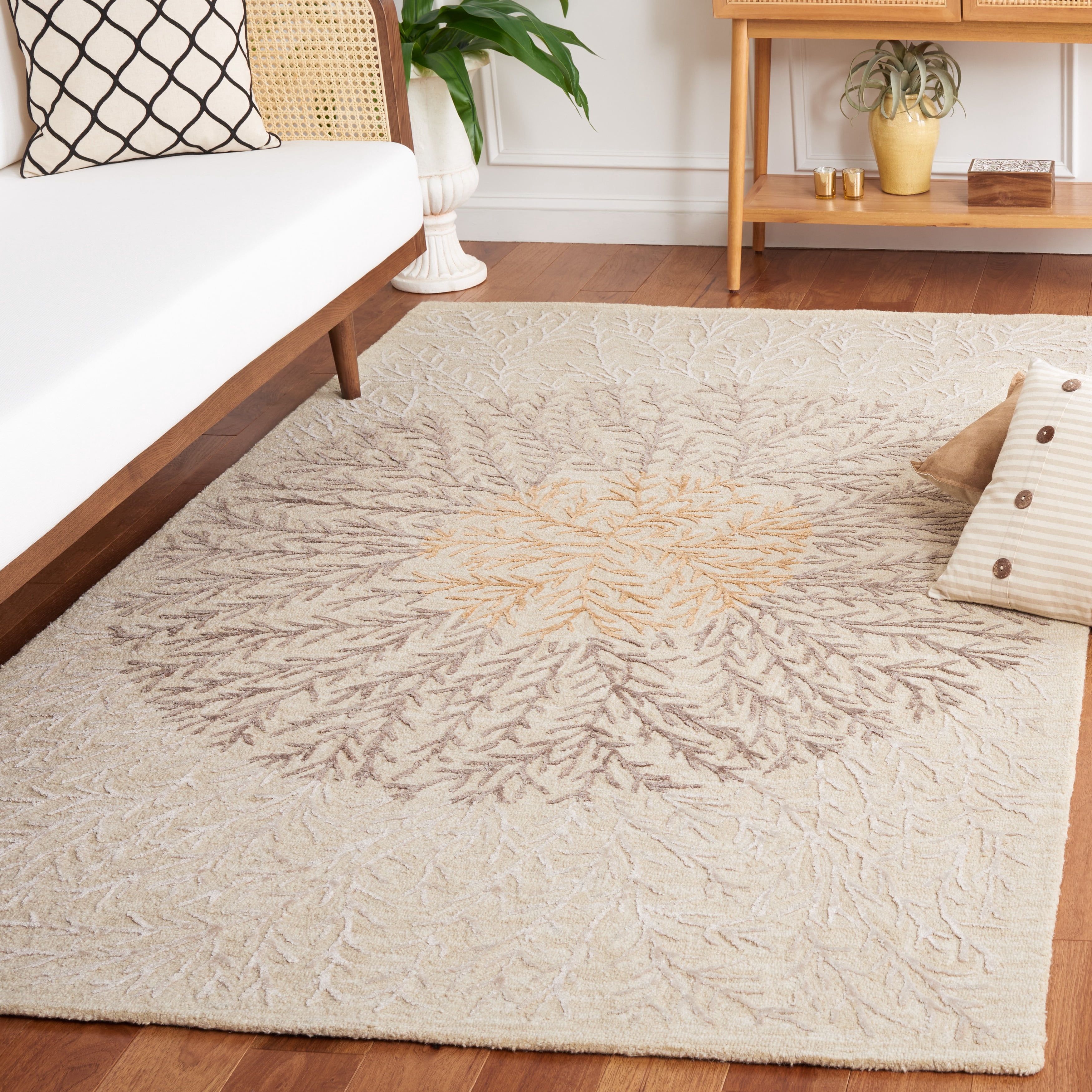 SAFAVIEH Soho Roger Abstract Area Rug, Beige/Brown, 5' x 8'