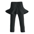 thumbnail image 5 of Zshosam Girls Leggings Warm School Uniform Pants Stretchy Soft Legging with Skirt(Black,4-5 Years), 5 of 6