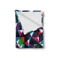 thumbnail image 2 of Geometric Soft Flannel Fleece Throw Blanket, Retro Pattern with Colorful Mosaic Modern Optical Structure Illustration, Cozy Plush for Indoor and Outdoor Use, 60" x 80", Multicolor, by Ambesonne, 2 of 6