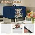 thumbnail image 6 of TSOVTHRID Alpaca Daisy Navy Blue Print Microwave Oven Dust Cover Oil-Proof Microwave Oven Cloth Cover Universal Case Protections Protector with Handle, 18.25"W x 14.5"D x 11"H, S, 6 of 7