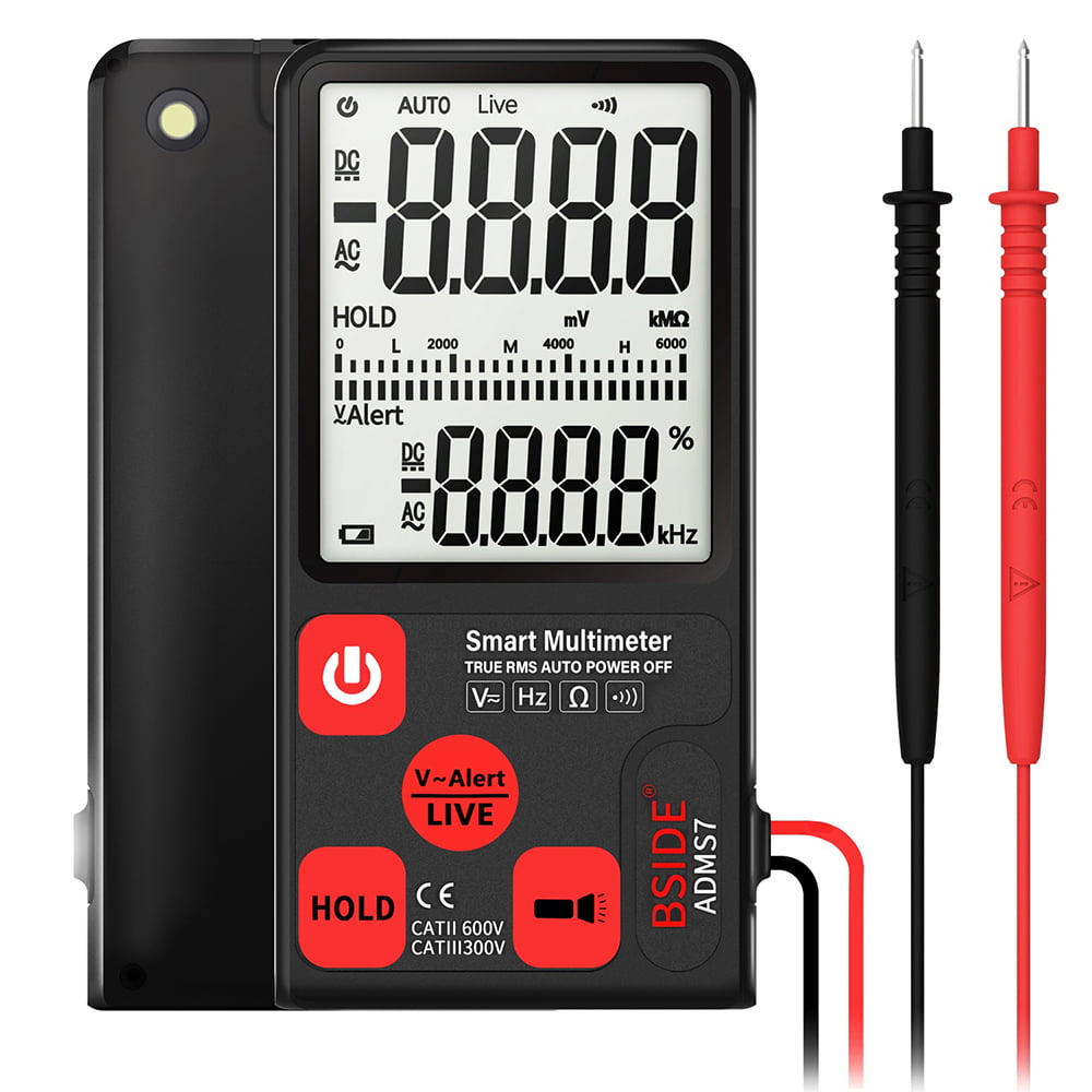 Ultra-portable Digital Multimeter with Dc Ac Tester Voltmeter Automatic Adms7 Lcd Display Display 9999 Effective Counts Used for Automatic Range Continuity Ohm Diode Capacitance Voltage Test 