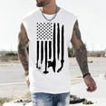 thumbnail image 4 of kpoplk Men 4th of July Tank Top Fourth American USA Flag Shirt Independence Memorial Day Clothes Patriotic Gym Tank Top(White,XL), 4 of 5