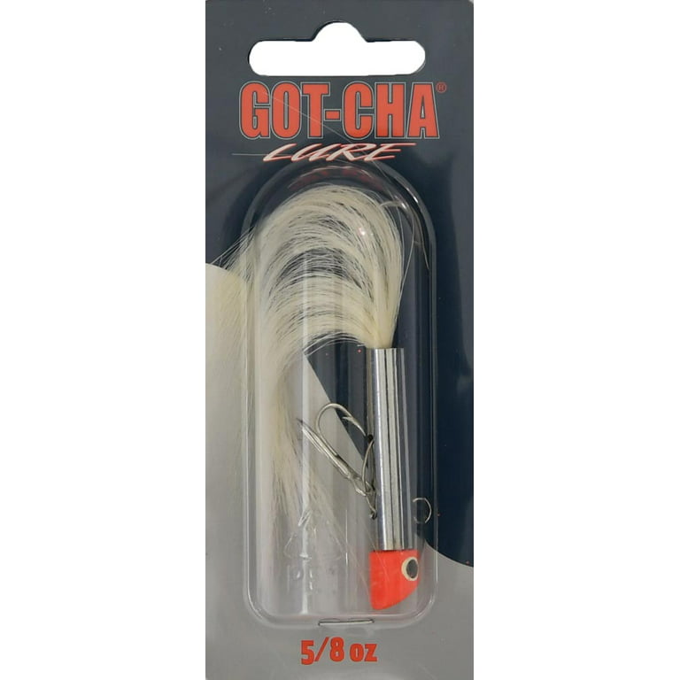 GOT-CHA G1201-WT 1200 Series Mini Plug with Bucktail 1 3/4 5/8 oz, Hard  Baits 