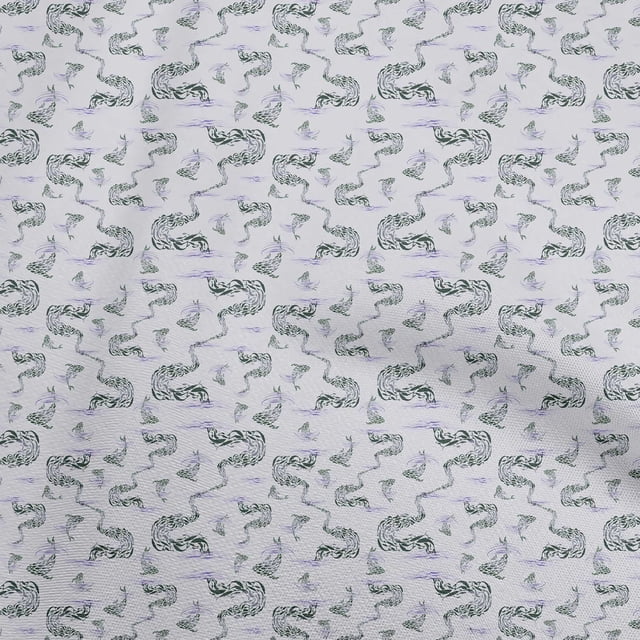 oneOone Tissu Polyester Spandex Gris Clair Matériel de Robe de Mer Tissu Imprimé Tissu au Mètre 56 Pouces de Large