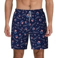 thumbnail image 2 of Goofa Bone And Star For American Printed Men's Swim Trunks Board Shorts Quick Dry Mens Swimming Trunks with Compression Liner,Breathable Fit Hawaii Beach Shorts-Large, 2 of 9