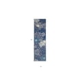 thumbnail image 6 of 10' Navy Blue Floral Power Loom Runner Rug, 6 of 8