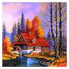 thumbnail image 1 of Pintura de arte de punto de cruz completa, 11 quilates, estampado de escena de otoño, adorno de pared bordado Tmvgtek decoración de arte en el hogar, 1 of 9