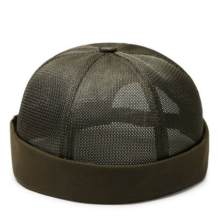 

MPWEGNP Men Solid Cap Mesh Quick Drying Adjustable Breathable Sport Outdoor Hip Hop Cap
