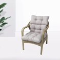 thumbnail image 4 of GUOOL 43" Deck Chair Cushion Lounge Tufted Chaise High back Padding Pool Recliner Mat Gray, 4 of 9