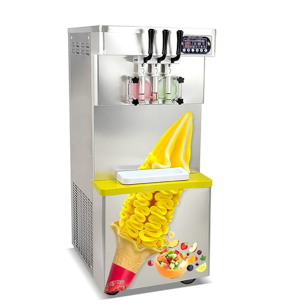 Kolice Commercial 3 Flavors Soft Serve Ice Cream MachineFull