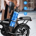 thumbnail image 4 of WINDHORSE Foldable Electric Bike for Adults with Dual Seat, 16" Ebike Peak 630W High Speed Motor 20 mph, 36V Removable Battery 20-35mile Range, UL2849, 4 of 10