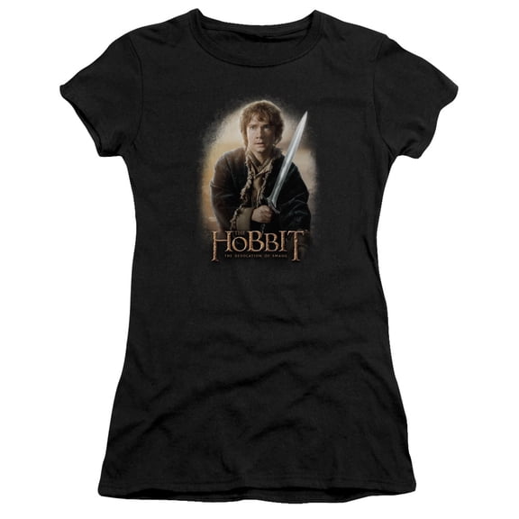 The Hobbit Bilbo And Sting S/S Junior Women's T-Shirt Sheer Black