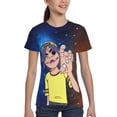 thumbnail image 4 of 2d Cartoon Music Gorillaz Teen T-Shirt Crewneck Short Sleeve Double-Sided Print Summer Tee Shirts Top For Youth Boys Girls Children Medium, 4 of 7
