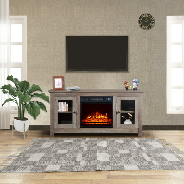 Tv Console Storage Cabinet, Electric Fireplace Inserts For Entertainment Centers