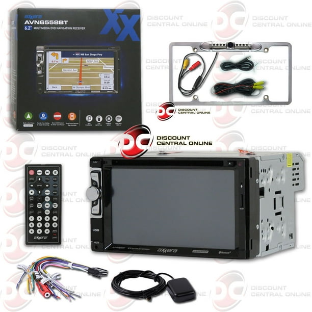 Axxera Car 2DIN 6.2" Navigation DVD CD stereo bluetooth USB with