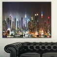 thumbnail image 1 of Design Art Lit Nyc Manhattan Skyline Cityscape Photo Canvas Art Print, 1 of 3