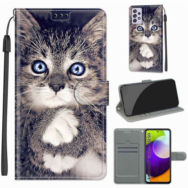 Bonita funda de libro pintada ultradelgada para Samsung Galaxy S22 S21 Ultra S20 FE S10 Plus S8 Cat Panda Man Lady Protect Phone Capa D08G qiuyongming unisex