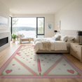 thumbnail image 3 of ODIKA 9'x12' Washable Area Rug Pencil Coquette Pink Vintage Schoolgirl Cutecore School Classroom for Master Suite, California King, Under Bed, Non-Shedding, Easy Care, 3 of 7