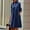 Blue, variant on Dresses For Women Fall Plus Size Round-Neck Long Sleeve Casual Solid Long Loose Maxi Dress With Pocket