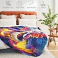 thumbnail image 4 of Elephant Throw Blanket Colorful Elephant Flannel Fleece Throw Blanket Elephant Throw Blanket Gift for Adult Girl Women Cozy Fuzzy Plush Throw Blanket for Bed Chair Sofa 60" X 80", 4 of 6