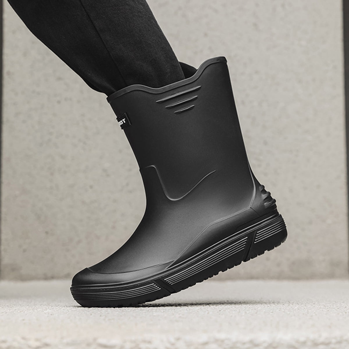 AUXDIQ Rain Shoes Men Mid-calf Boots Waterproof Rain Boots Outdoor Garden Shoes