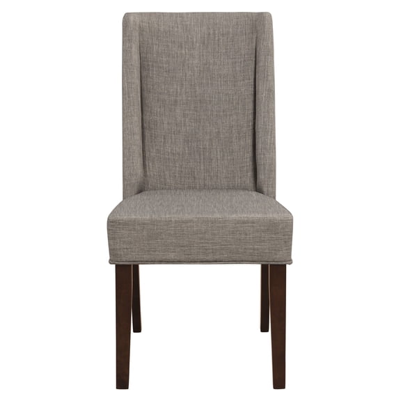 Newboti Furniture Contemporary Design Dark Brown Finish Dining Chairs Set of 2pc Fabric Upholstered Dining Room Furniture 05135
