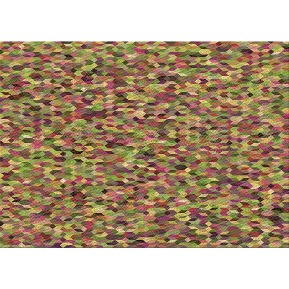 Ahgly Company Indoor Rectangle Patterned Brown Red Area Rugs, 7' x 10'