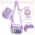thumbnail image 3 of unbranded Cruzado Violeta Transparente De PVC Para Uso Diario Con Múltiples Bolsillos Y Correa Ajustable, 3 of 8