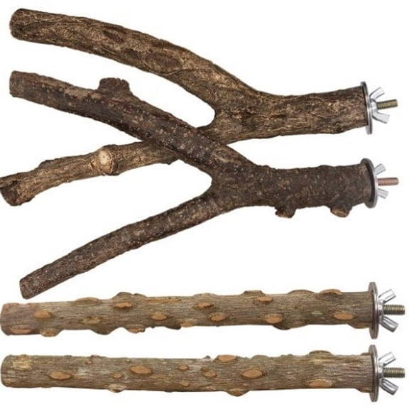 XIBUFE Bird Cage Accessories,Natural Sichuan Pepperwood Bird Perch,Non-Toxic Cockatiel Toys,Size1