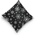 thumbnail image 5 of GZHJMY Soft Smooth Skin-Friendly Throw Pillow Cover without Pillow Case18"x18"Shrink-Resistant Breathable Hidden Zipper Opening, Sofa Bed Office Farmhouse Room Easy to Disassemble|Christmas Black Sn, 5 of 7