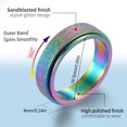 thumbnail image 4 of Jumpingount Anillo giratorio de acero inoxidable giratorio joyería ansiedad antiestrés fiesta regalo para hombres mujeres, tamaño 6 Ropa, zapatos y accesorios Miscelánea 6# Jumpingount AP003920-07, 4 of 6