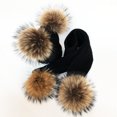 thumbnail image 1 of Women Winter Scarf fur pompom Scarves Thick Warm Headband Lady shawls Wraps Blanket Female hat scarf set, 1 of 5