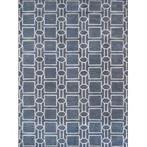 Pasargad Home Transitional 6' x 9' Hand-Tufted Varicose Silk and Wool Grey/Beige Rug - All Ages, Indoors
