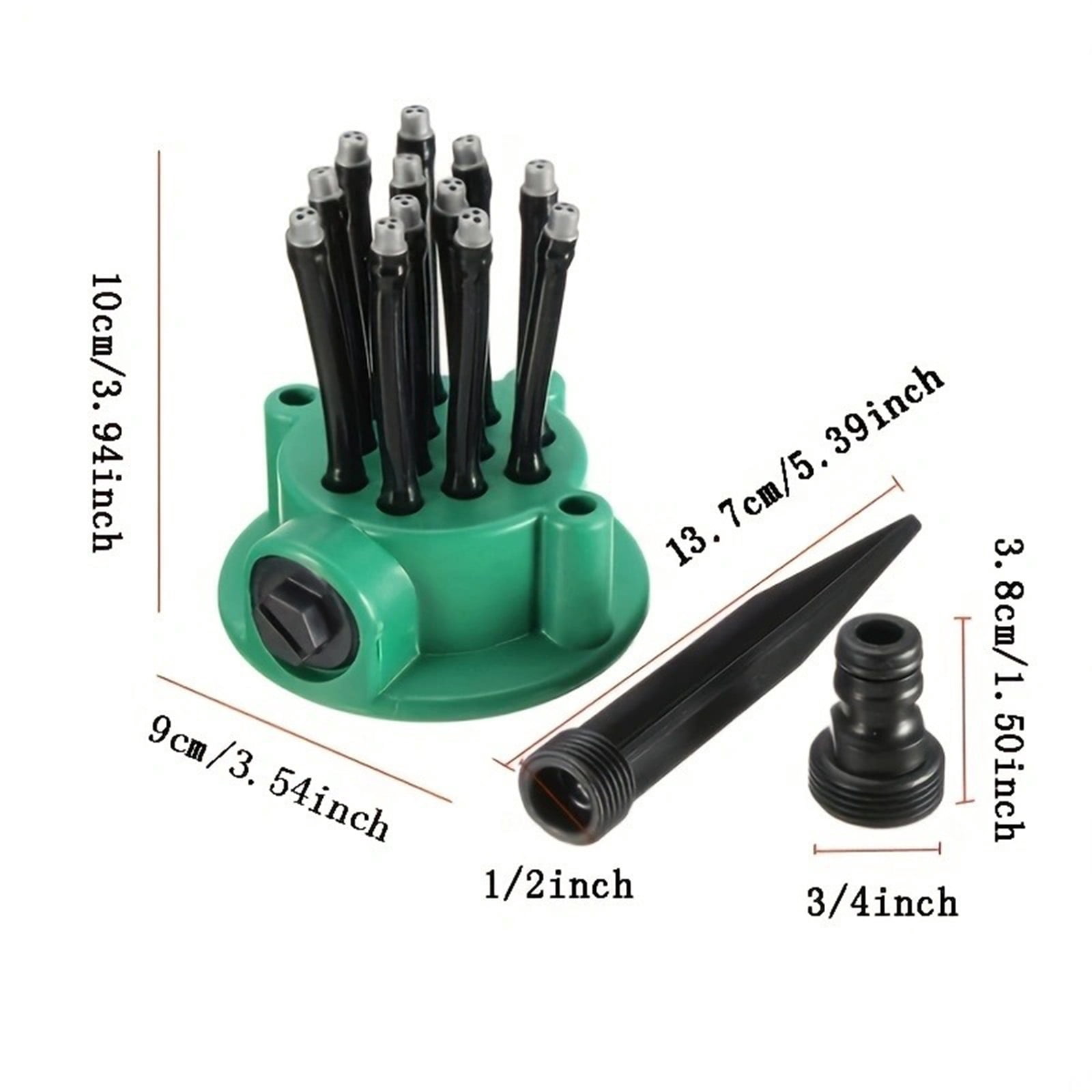 Flower Shape Head Water Spray Head 360 Multi Directional Lawn Sprinkler Precision Garden Irrigation Rotating Multi Arm for Hose Yard Grass Roof Cooling(4PCS)