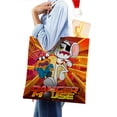 thumbnail image 4 of DangerMouse Bolso de tela con estampado de lienzo para mujer, bolsa de compras reutilizable y estética, con cremallera interior, regalo para mujer, 35 × 40 cm., 4 of 6
