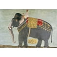 thumbnail image 2 of Mughal 14x11 White Modern Wood Framed Museum Art Print Titled - Portrait of The Elephant Alam-Guman Gajraj, 2 of 4