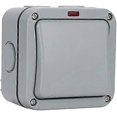 thumbnail image 1 of Waterproof Outdoor Switch - Control Switch - Indicator Light - 20A - IP65 Suitable for Garden, Workshop, Balcony, Gray, 1 of 4